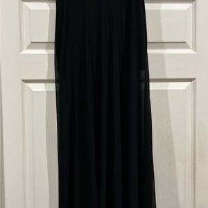 Swim cover up skirt lining and sheer Elegant Black Maxi Skirt